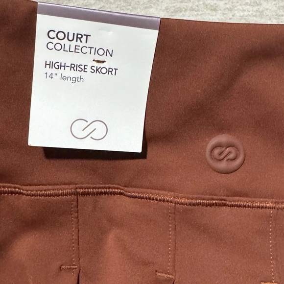 NWT Calia XXL Skort Pleated High Rise Brown Court Athletic Tennis Skirt Short - Picture 7 of 11